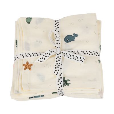 Done By Deer Sea Friends Swaddle 2 Stück