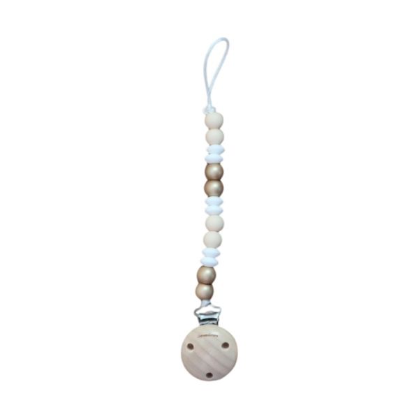 Chewies & More Sparkle Silikon Schnullerclip Gold